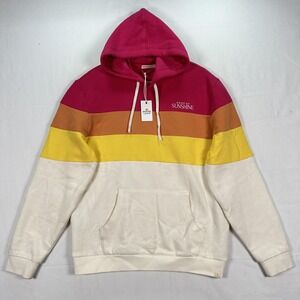 Marine Layer Drop Of Sunshine Hoodie Medium Colorblock Pullover Sweatshirt NWT